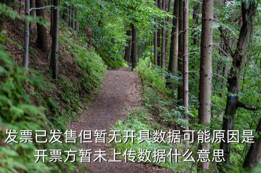 百旺的開票未上傳是什么意思，發(fā)票已發(fā)售但暫無開具數(shù)據(jù)可能原因是開票方暫未上傳數(shù)據(jù)什么意思