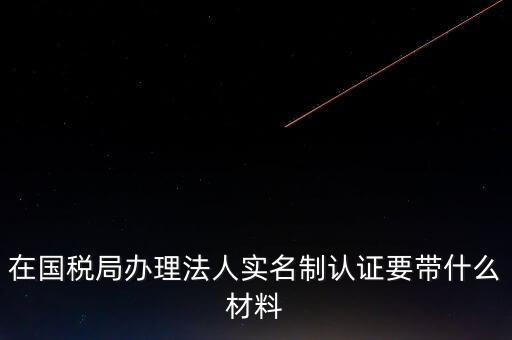 辦理實名辦稅需要什么資料，在國稅局辦理法人實名制認證要帶什么材料
