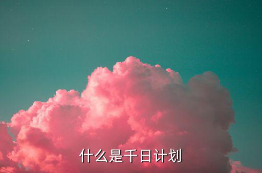 千戶集團(tuán)計(jì)劃 是什么，什么是千日計(jì)劃