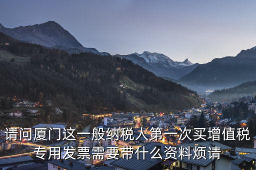 請(qǐng)問(wèn)廈門這一般納稅人第一次買增值稅專用發(fā)票需要帶什么資料煩請(qǐng)