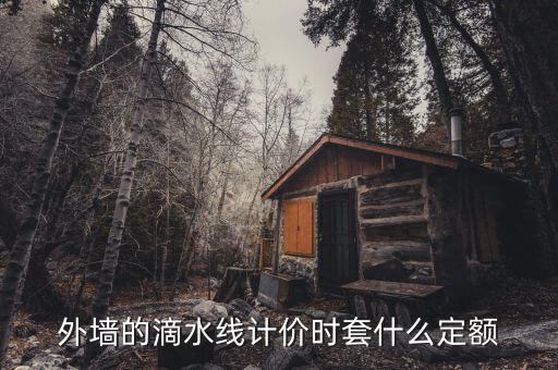 滴水板套什么定額，金屬滴水板 套什么定額