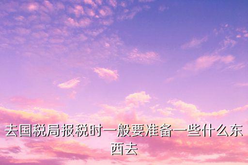 去國(guó)稅局申報(bào)需要帶什么，去地稅局和國(guó)稅局報(bào)稅需要帶哪些資料