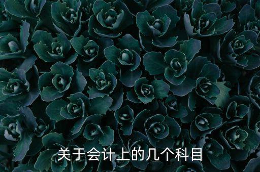 關(guān)于會計(jì)上的幾個(gè)科目