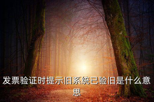 發(fā)票的驗(yàn)舊時(shí)間是什么意思，發(fā)票驗(yàn)證時(shí)提示舊系統(tǒng)已驗(yàn)舊是什么意思