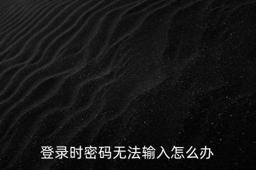 ca登錄后輸入不了密碼是什么，為什么我的密碼輸入不了