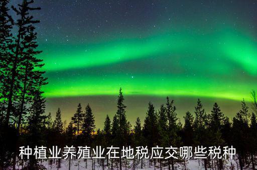 種植業(yè)交什么稅，種植業(yè)養(yǎng)殖業(yè)在地稅應(yīng)交哪些稅種