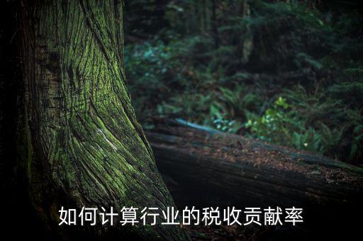 如何計算行業(yè)的稅收貢獻(xiàn)率
