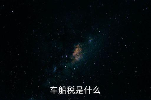 車(chē)船稅是什么