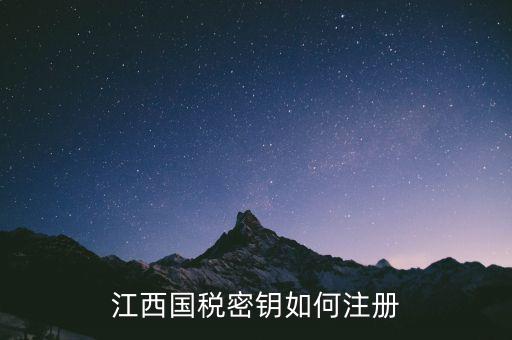國稅密鑰需要什么資料，江西國稅密鑰如何注冊