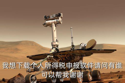個(gè)人報(bào)稅用什么軟件下載，我想下載個(gè)人所得稅申報(bào)軟件請(qǐng)問有誰可以幫我謝謝