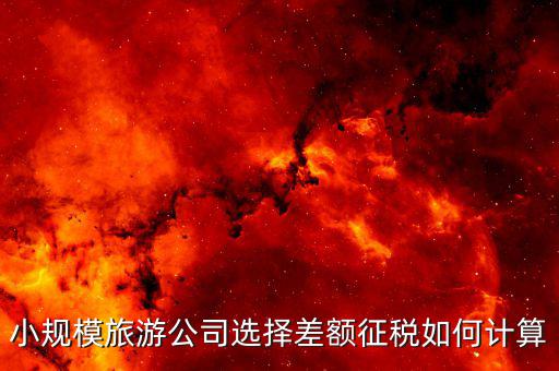 什么企業(yè)差額征稅，小規(guī)模旅游公司選擇差額征稅如何計算