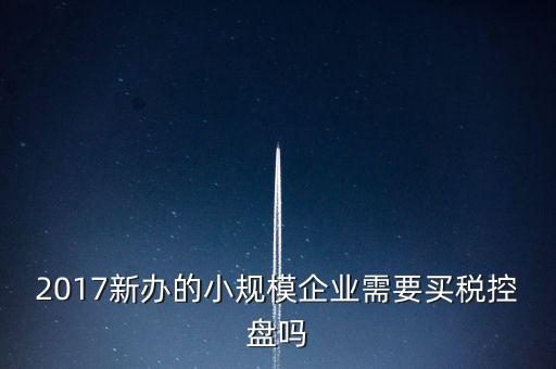 什么公司要稅控盤，2017新辦的小規(guī)模企業(yè)需要買稅控盤嗎