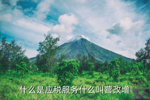什么是營改增應(yīng)稅服務(wù)，什么是應(yīng)稅服務(wù)什么叫營改增