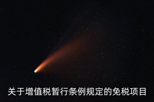 什么是免征增值稅項目，關于增值稅暫行條例規(guī)定的免稅項目