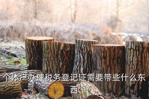 個(gè)體工商戶稅務(wù)登記需要什么資料，個(gè)體戶辦理稅務(wù)登記證需要帶些什么東西