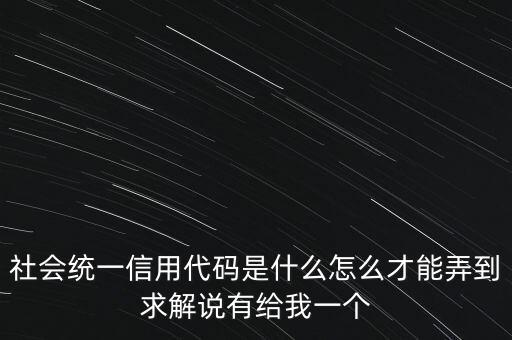 統(tǒng)一社會(huì)信用代碼指什么意思，深圳碼統(tǒng)一社會(huì)信用代碼是什么