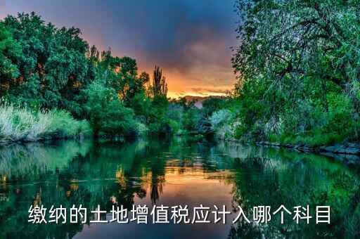 土地增值稅計(jì)什么科目，繳納的土地增值稅應(yīng)計(jì)入哪個(gè)科目