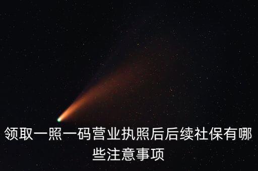 一照一碼后還需辦什么意思，新注冊(cè)的一照一碼的公司領(lǐng)完?duì)I業(yè)執(zhí)照后還需要辦些什么手續(xù)