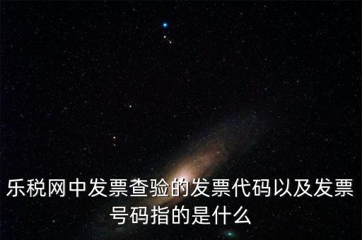 發(fā)票的查詢碼是什么，樂稅網(wǎng)中發(fā)票查驗的發(fā)票代碼以及發(fā)票號碼指的是什么