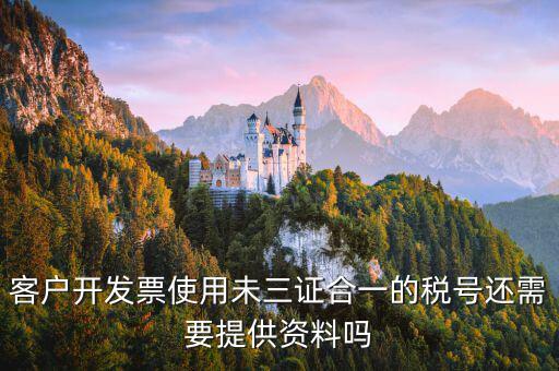 無(wú)證合一的稅號(hào)是什么，客戶(hù)開(kāi)發(fā)票使用未三證合一的稅號(hào)還需要提供資料嗎