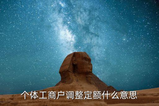 個(gè)體戶定額根據(jù)什么意思，個(gè)體工商戶調(diào)整定額什么意思