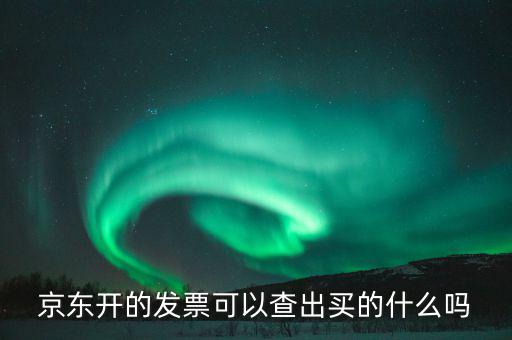 手機(jī)發(fā)票可以查什么東西，京東開的發(fā)票可以查出買的什么嗎