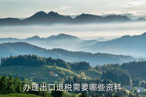 出口退稅需要什么，辦理出口退稅需要提供哪些資料或證件