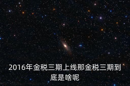 金稅三期登錄密碼是什么，金稅三期是什么意思