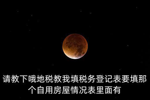稅務(wù)上自用是什么意思，請(qǐng)教下哦地稅教我填稅務(wù)登記表要填那個(gè)自用房屋情況表里面有