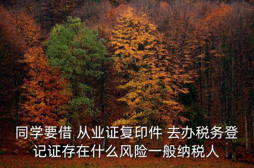 稅務(wù)登記人有什么風險，公司在國稅局登記成財務(wù)負責人和經(jīng)辦請問會有風險嗎