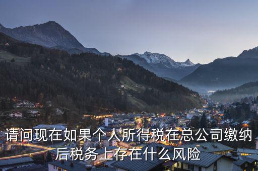個人所得稅有什么風險，個人所得稅繳納風險有哪些