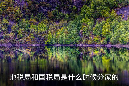國稅源什么時候，地稅局和國稅局是什么時候分家的