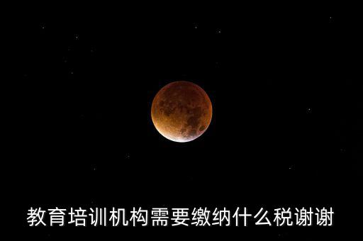培訓(xùn)收入交什么稅最新，教育培訓(xùn)機(jī)構(gòu)需要繳納什么稅謝謝