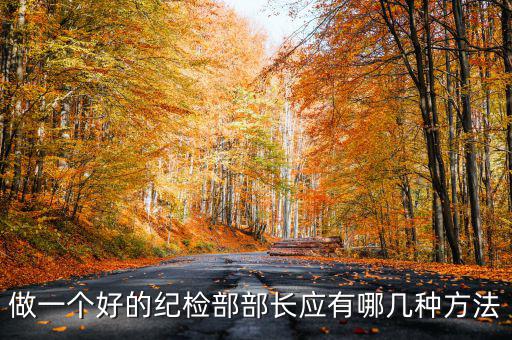 做一個好的紀檢部部長應(yīng)有哪幾種方法