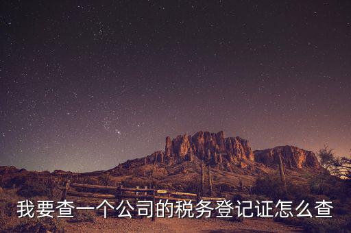 股東如何查詢企業(yè)稅務(wù)，我要查一個公司的稅務(wù)登記證怎么查