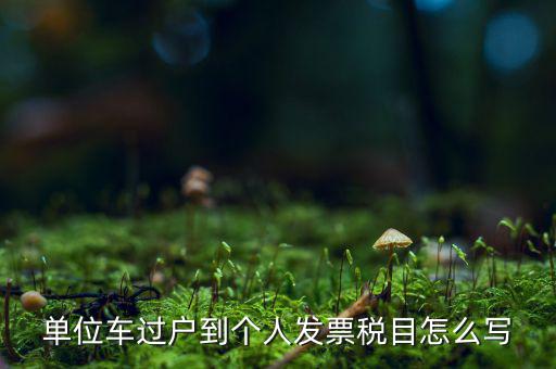 企業(yè)的車如何過戶給個人所得稅，單位車過戶到個人發(fā)票稅目怎么寫