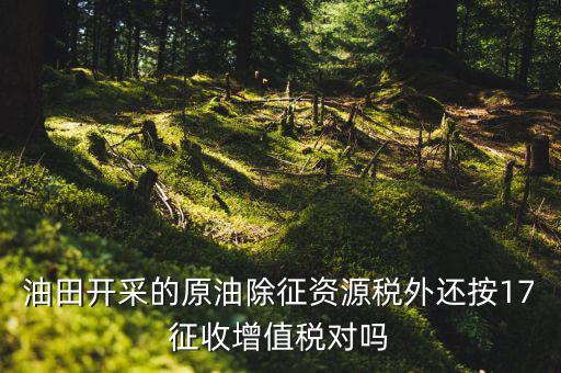 海上油氣田資源稅如何理解，油田開采的原油除征資源稅外還按17征收增值稅對嗎