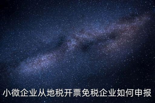 小微企業(yè)免稅如何申報，小微企業(yè)從地稅開票免稅企業(yè)如何申報
