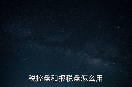 如何使用稅控盤抄報，稅控盤和報稅盤怎么用