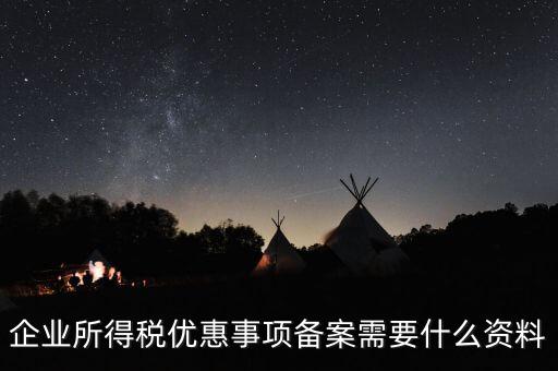 企業(yè)所得稅備案需要帶什么東西，企業(yè)所得稅優(yōu)惠事項備案需要什么資料
