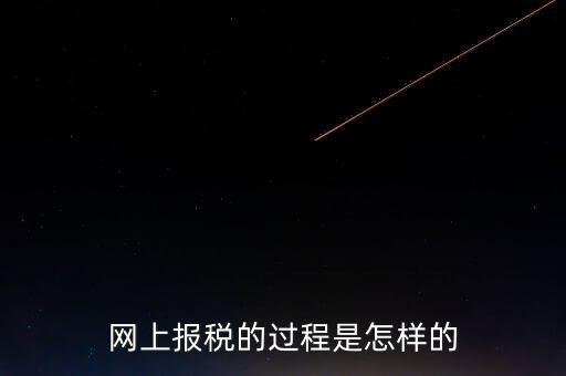 網上報稅的過程是怎樣的