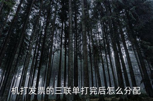 如何分配發(fā)票本，機打發(fā)票的三聯(lián)單打完后怎么分配