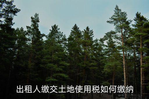 租房土地使用稅如何計(jì)算，企業(yè)出租房屋土地稅如何計(jì)算