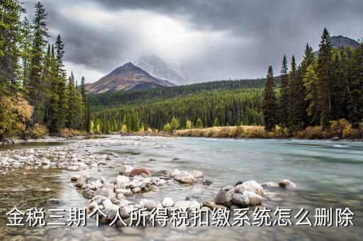 金稅三期個(gè)稅如何卸載，金稅三期個(gè)人所得稅扣繳系統(tǒng)怎么刪除