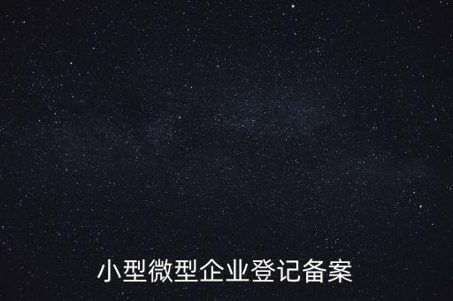 小微企業(yè)如何備案，小型微型企業(yè)登記備案