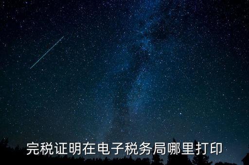地稅的申報(bào)信息如何查詢打印，完稅證明在電子稅務(wù)局哪里打印