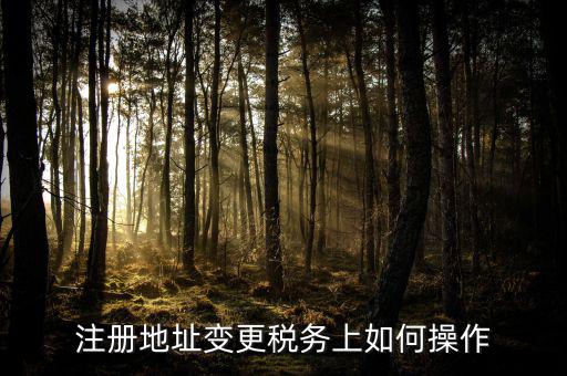 稅務官網地址如何變更，注冊地址變更稅務上如何操作