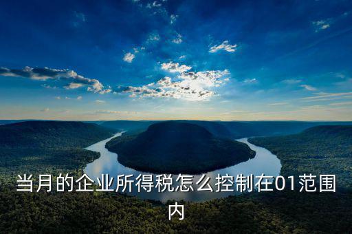 企業(yè)所得稅如何控制，當(dāng)月的企業(yè)所得稅怎么控制在01范圍內(nèi)