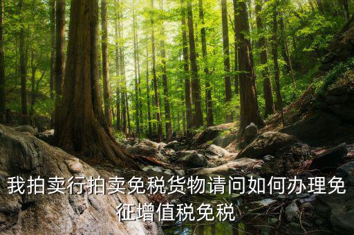 拍賣行免稅貨物如何界定，司法拍賣價格是否包含增值稅