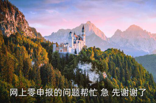 廣東如何網(wǎng)上0申報，網(wǎng)上零申報的問題幫忙 急 先謝謝了